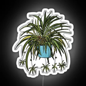Spider In A Spider Plant RGB Neon Sign