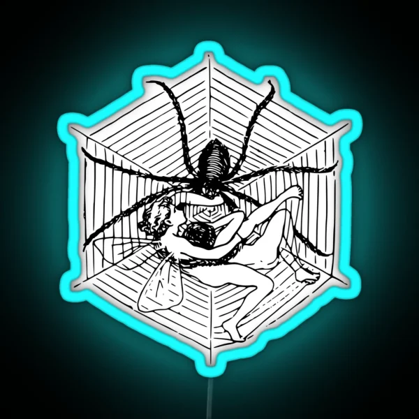 Spider Led Fairies In A Spider Web RGB Neon Sign