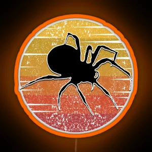 Spider Lovers Gift Spiders Retro Vintage Sunset Gift Idea RGB Neon Sign