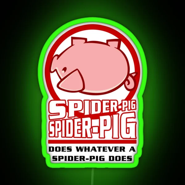 Spider Pig RGB Neon Sign