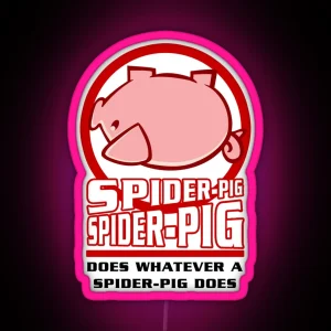 Spider Pig RGB Neon Sign