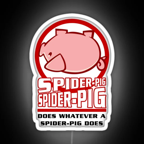 Spider Pig RGB Neon Sign