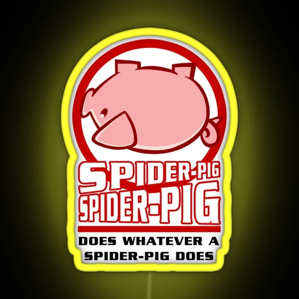 Spider Pig RGB Neon Sign