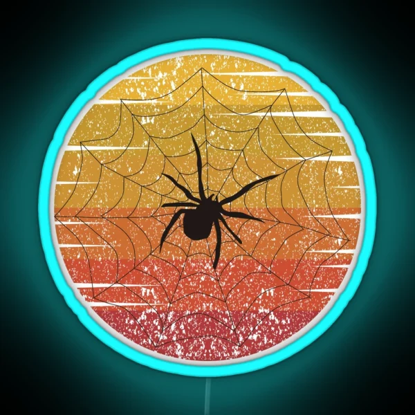 Spiders Lovers Gift Spiders Retro Vintage RGB Neon Sign