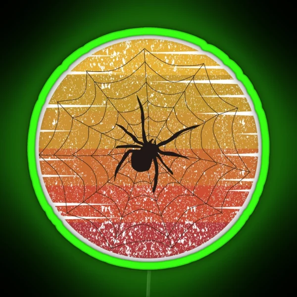 Spiders Lovers Gift Spiders Retro Vintage RGB Neon Sign