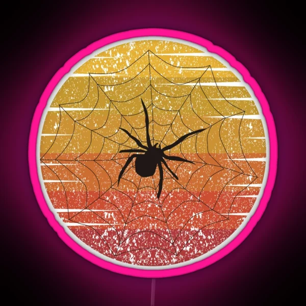 Spiders Lovers Gift Spiders Retro Vintage RGB Neon Sign