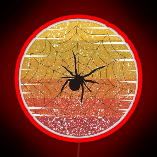 Spiders Lovers Gift Spiders Retro Vintage RGB Neon Sign