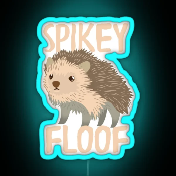 SPIKEY FLOOF Hedgehog RGB Neon Sign