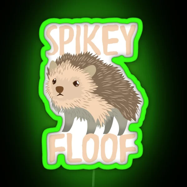 SPIKEY FLOOF Hedgehog RGB Neon Sign