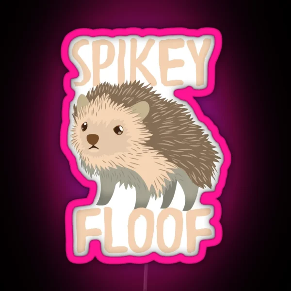 SPIKEY FLOOF Hedgehog RGB Neon Sign