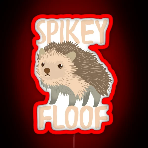 SPIKEY FLOOF Hedgehog RGB Neon Sign