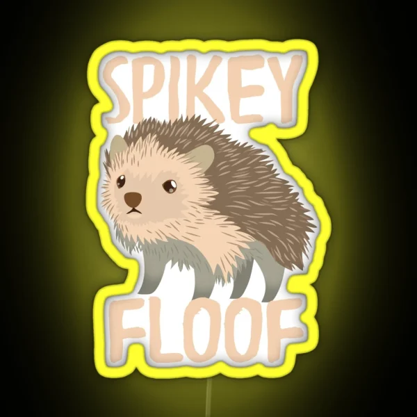 SPIKEY FLOOF Hedgehog RGB Neon Sign