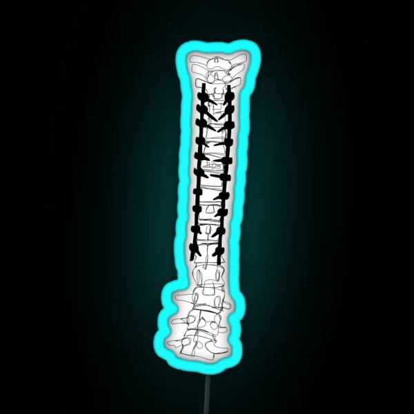 Spinal Fusion Spine RGB Neon Sign