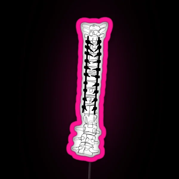 Spinal Fusion Spine RGB Neon Sign