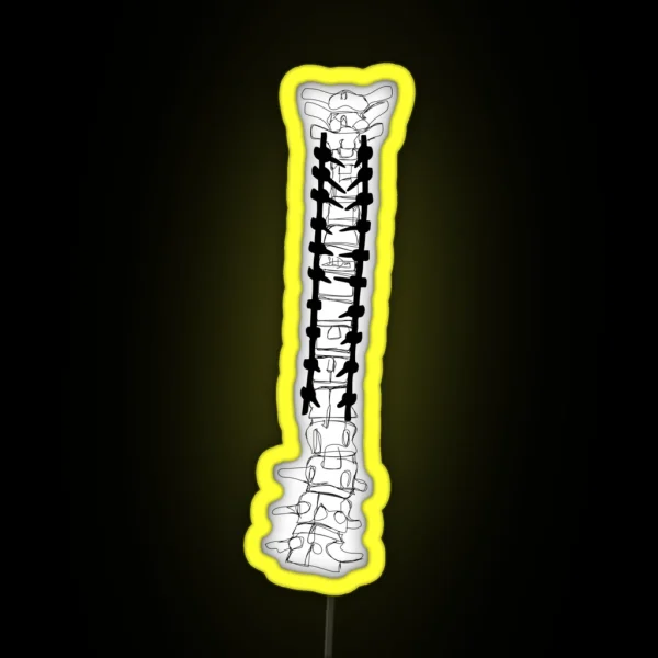Spinal Fusion Spine RGB Neon Sign
