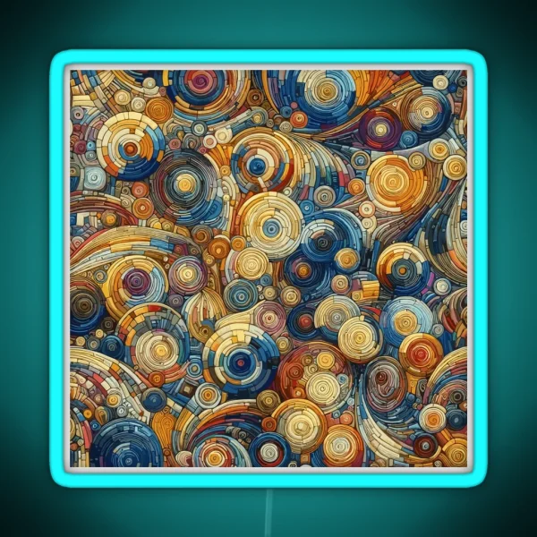 Spiral Van Gogh Art Style 2 RGB Neon Sign