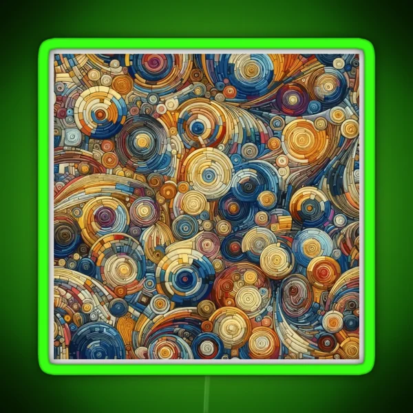 Spiral Van Gogh Art Style 2 RGB Neon Sign
