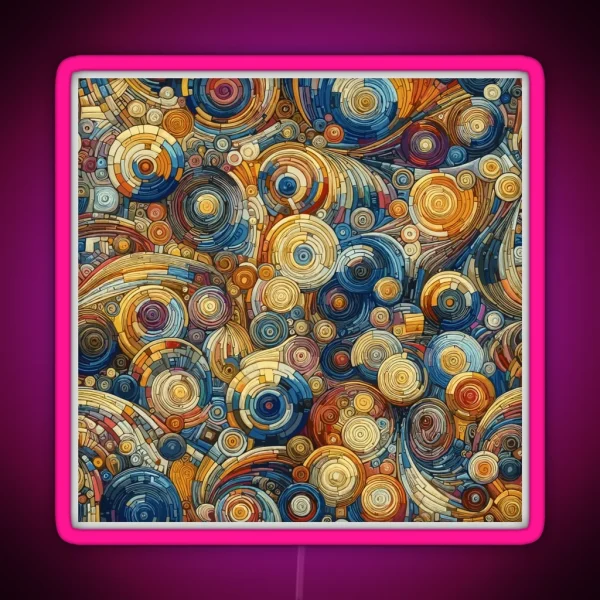 Spiral Van Gogh Art Style 2 RGB Neon Sign