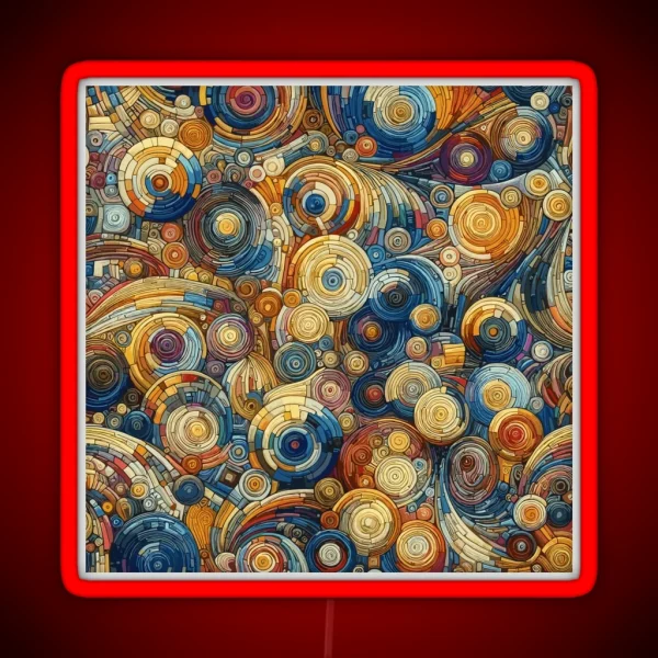 Spiral Van Gogh Art Style 2 RGB Neon Sign