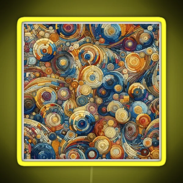 Spiral Van Gogh Art Style 2 RGB Neon Sign