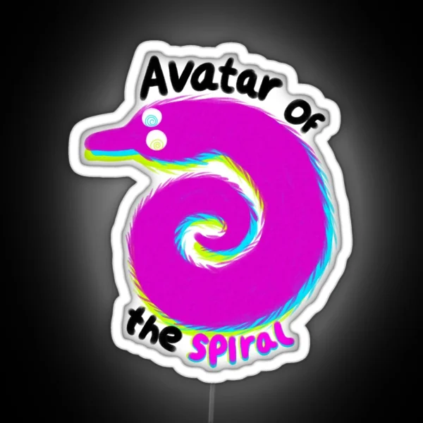 Spiral Worm Words RGB Neon Sign