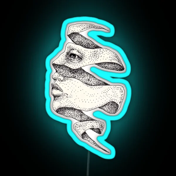 Spiraling RGB Neon Sign