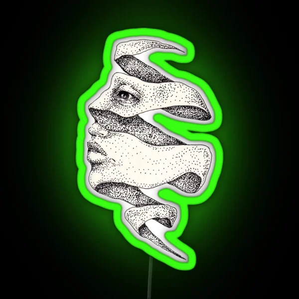 Spiraling RGB Neon Sign