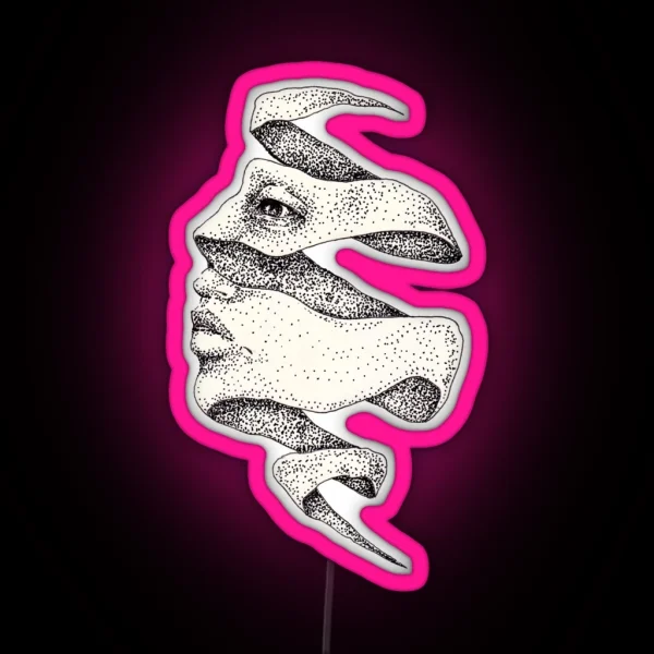Spiraling RGB Neon Sign