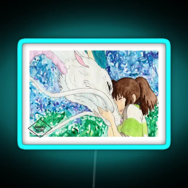 Spirited Away And Haku RGB Neon Sign