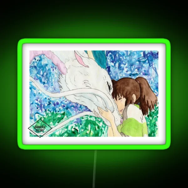 Spirited Away And Haku RGB Neon Sign
