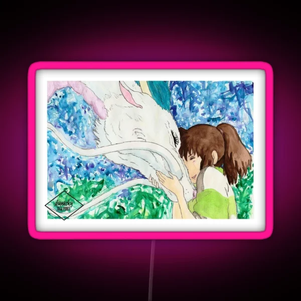 Spirited Away And Haku RGB Neon Sign