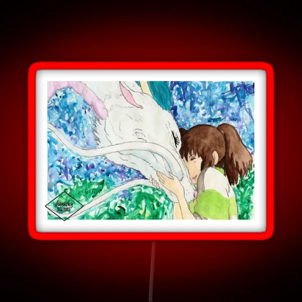 Spirited Away And Haku RGB Neon Sign