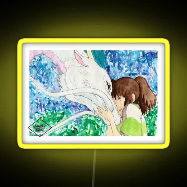 Spirited Away And Haku RGB Neon Sign