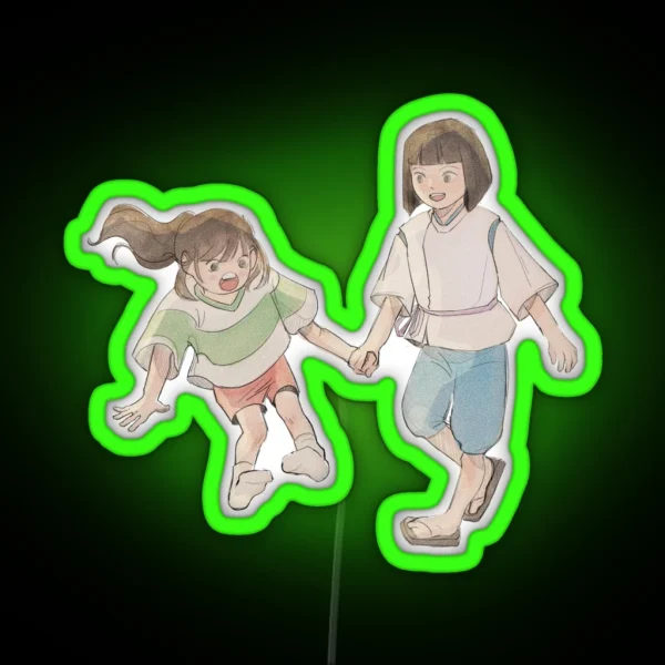Spirited Away Chihiro And Haku RGB Neon Sign