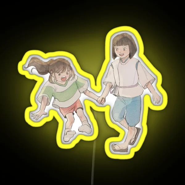 Spirited Away Chihiro And Haku RGB Neon Sign