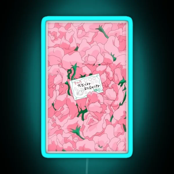 Spirited Away Goodbye Flowers RGB Neon Sign