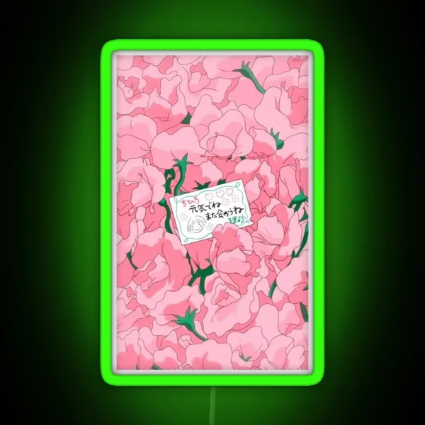 Spirited Away Goodbye Flowers RGB Neon Sign