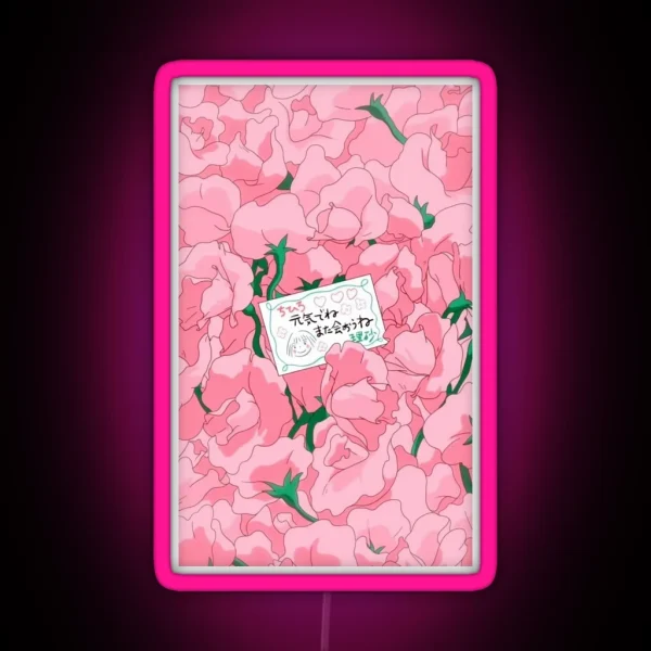 Spirited Away Goodbye Flowers RGB Neon Sign
