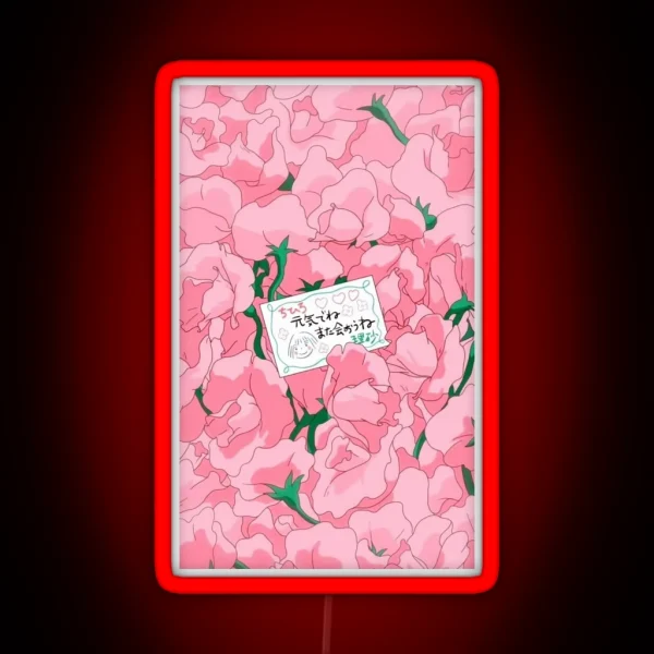 Spirited Away Goodbye Flowers RGB Neon Sign