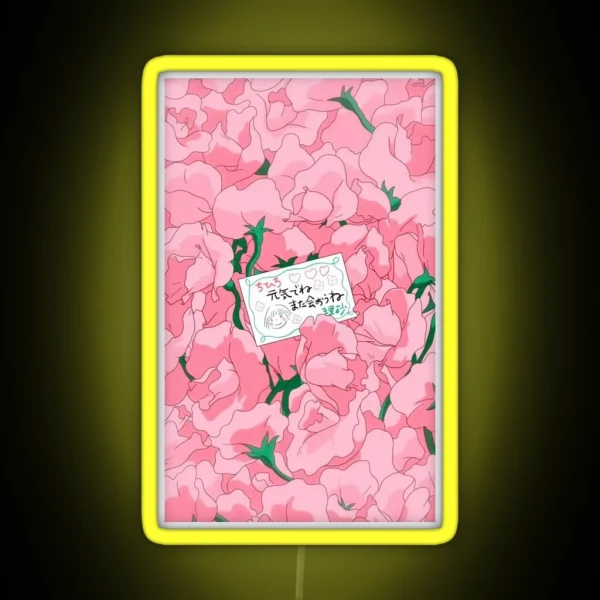 Spirited Away Goodbye Flowers RGB Neon Sign