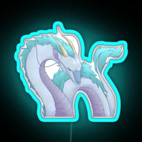 Spirited Away Haku Peeker RGB Neon Sign