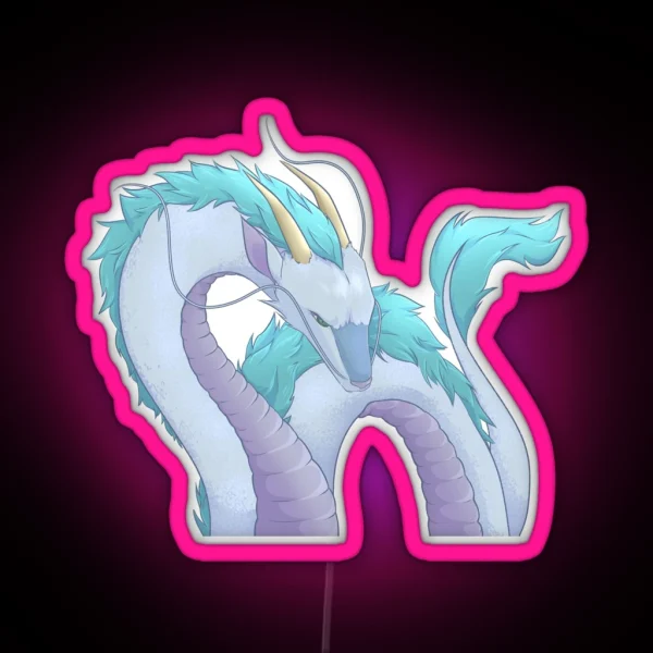 Spirited Away Haku Peeker RGB Neon Sign