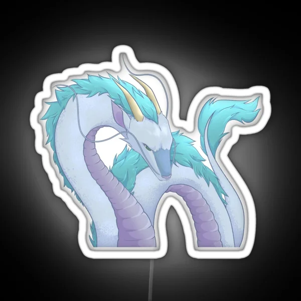 Spirited Away Haku Peeker RGB Neon Sign