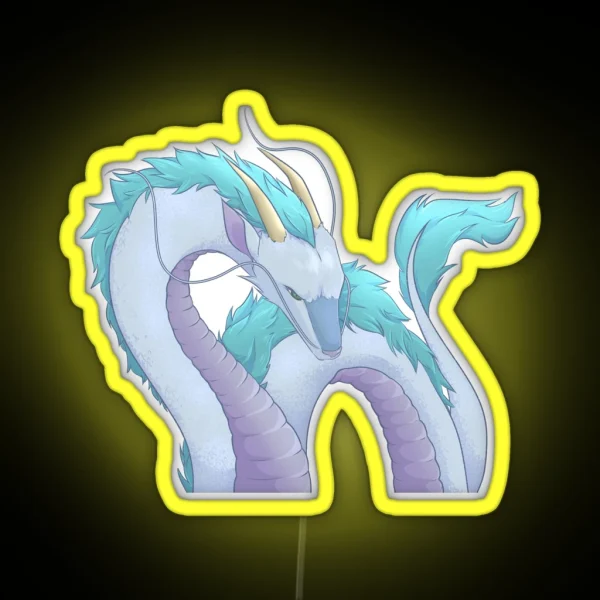 Spirited Away Haku Peeker RGB Neon Sign