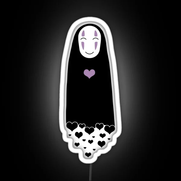 Spirited Away No Face Heart RGB Neon Sign