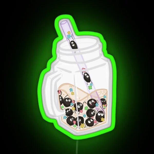 Spirited Away Soot Sprites Boba RGB Neon Sign