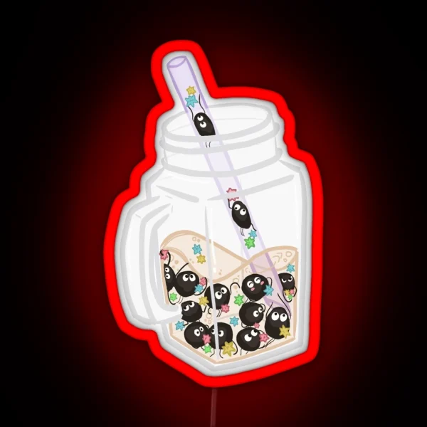 Spirited Away Soot Sprites Boba RGB Neon Sign