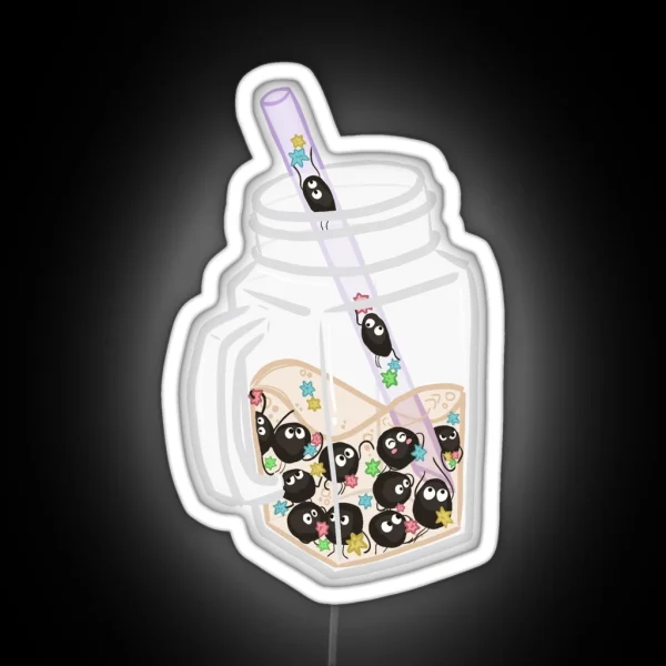 Spirited Away Soot Sprites Boba RGB Neon Sign