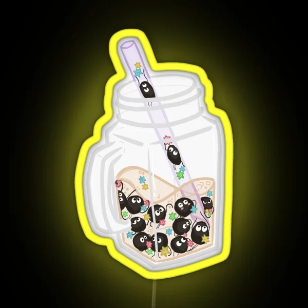 Spirited Away Soot Sprites Boba RGB Neon Sign