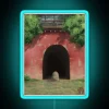 Neon sign in a tunnel from the movie Spirited Away